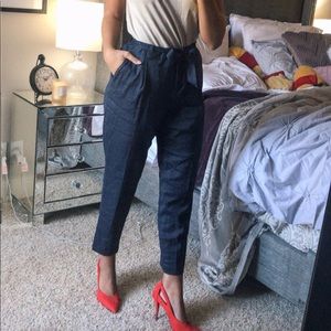 Nordstrom Navy pinstripe trousers size 8